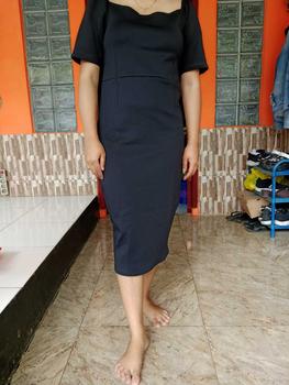 Product Review of Aira Sabrina Dress Scuba Wanita dengan Model Leher Sabrina dan Tangan Karet from G**✨ 0
