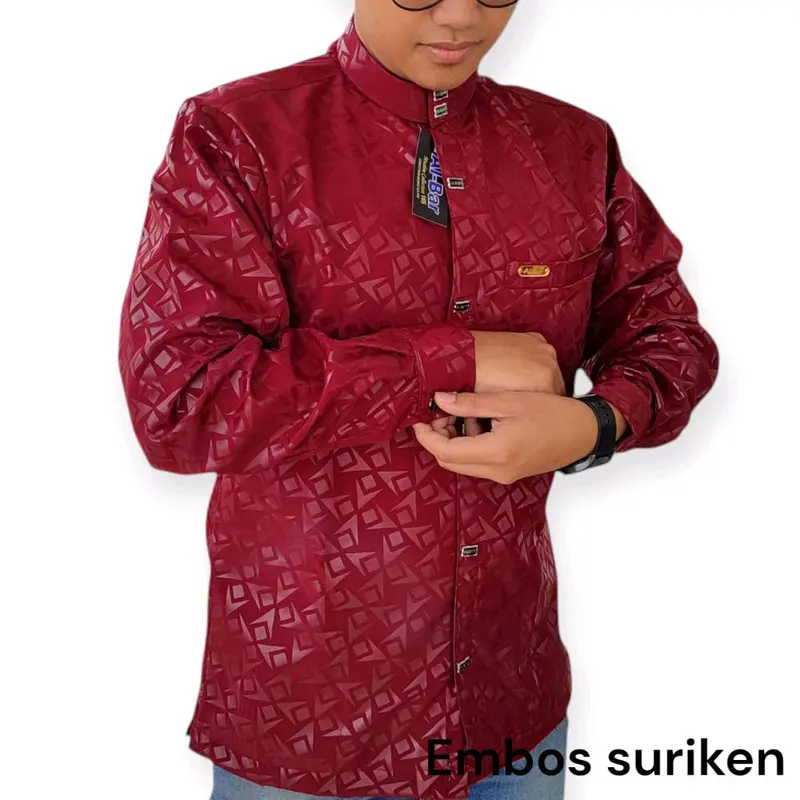 kemko  terbaru 2024      Katun Embos Lembut Nyaman Poliester Baju Muslim High Simple cowok premium Slimfit Tebal  Motif Keren Formal  Kurta Koko Panjang Sultan Pria Dewasa 6