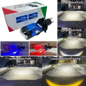 BSM LED Lampu Utama BILED H4 Dengan Kipas Pendingin H4 LASER BLUELENS Motorcycle