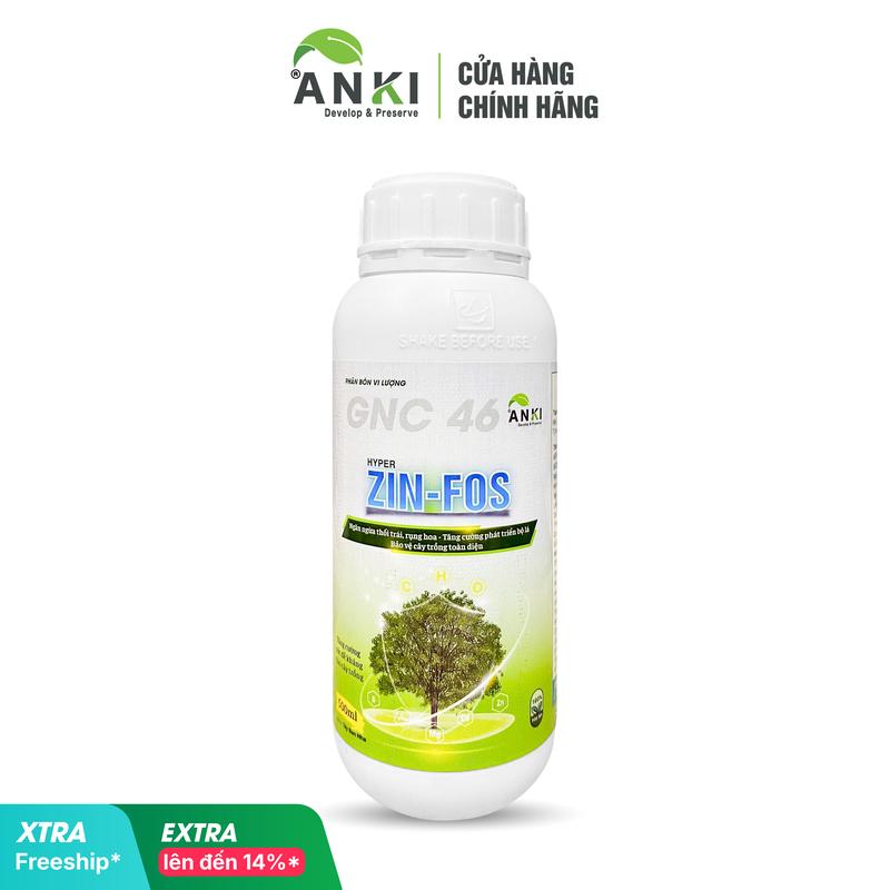  Chai phân bón “Zin-Fos” áo giáp kẽm và Lân 2 chiều 500ml nhập khẩu Châu Âu  - Bảo vệ toàn diện sức khoẻ của cây - Xanh lá- Cứng cây - Tăng năng suất 
