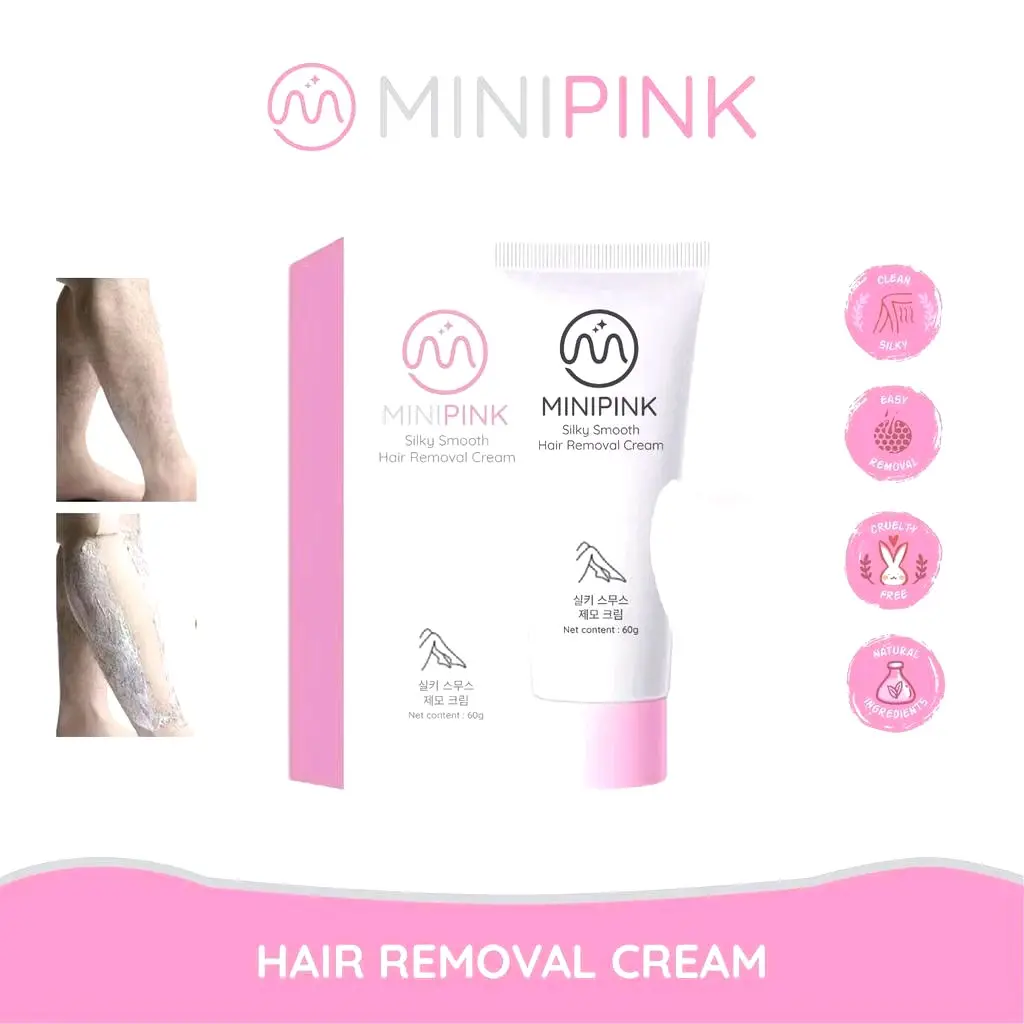 mini pink cream perontok bulu free spatulaa