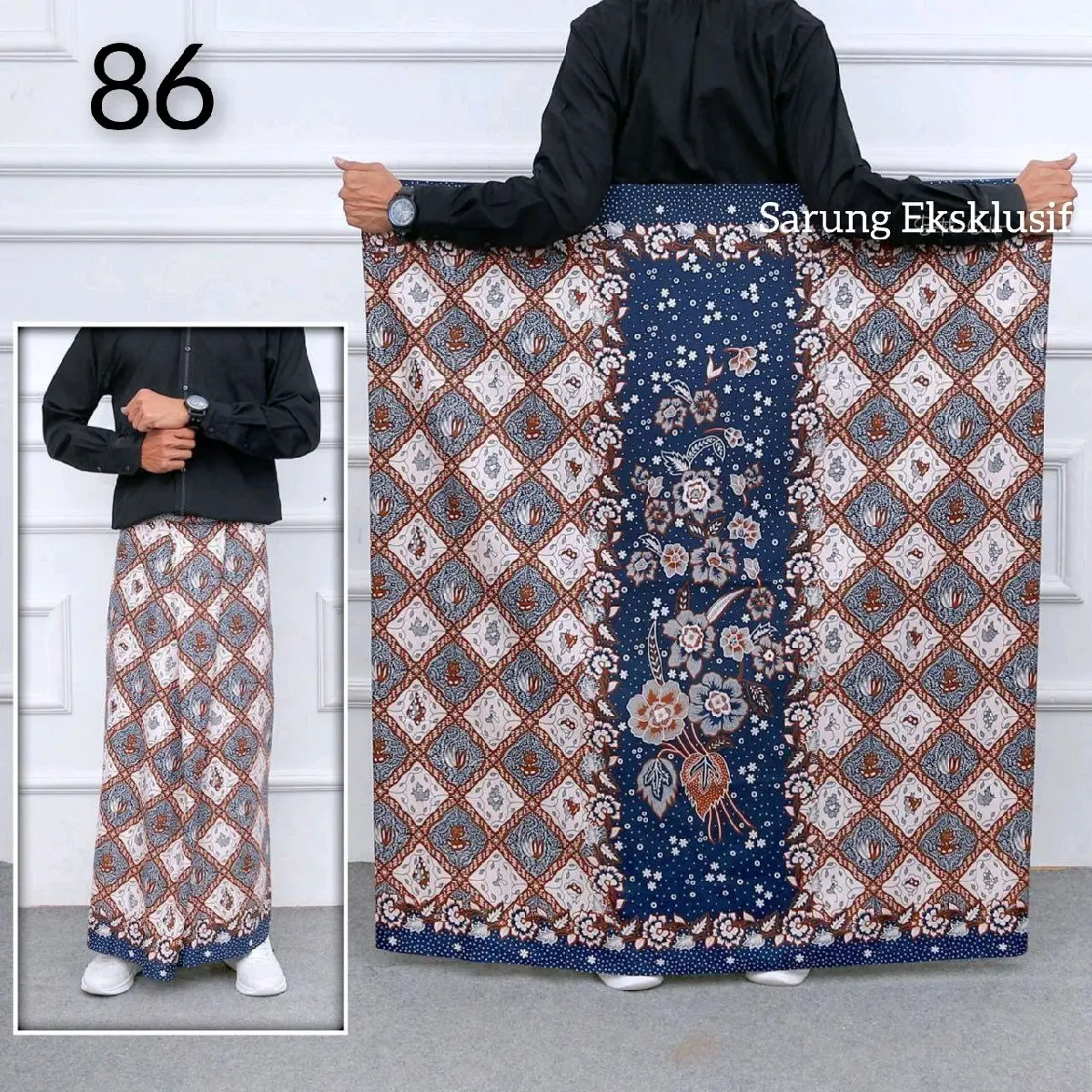 JAVARIES BATIK - Sarung Batik Pria Dewasa  Motif Corak Kombinasi kekinian,Gus Iqdam Series Terbaru, Kain Katun Poly, Ringan, Nyaman, Lembut, Mewah, Santri Muslim Indonesia,Pekalongan.