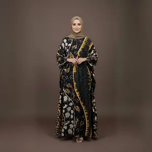 Abaya Madina Jumbo LD 130 Rayon Premium Resleting Depan - Abaya Mewah Elegan Kondangan Pengajian