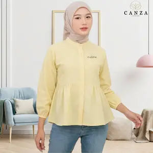 Kemeja Katun Loose Fit Wanita | Blouse Casual Premium | Fashion Hijab Muslim