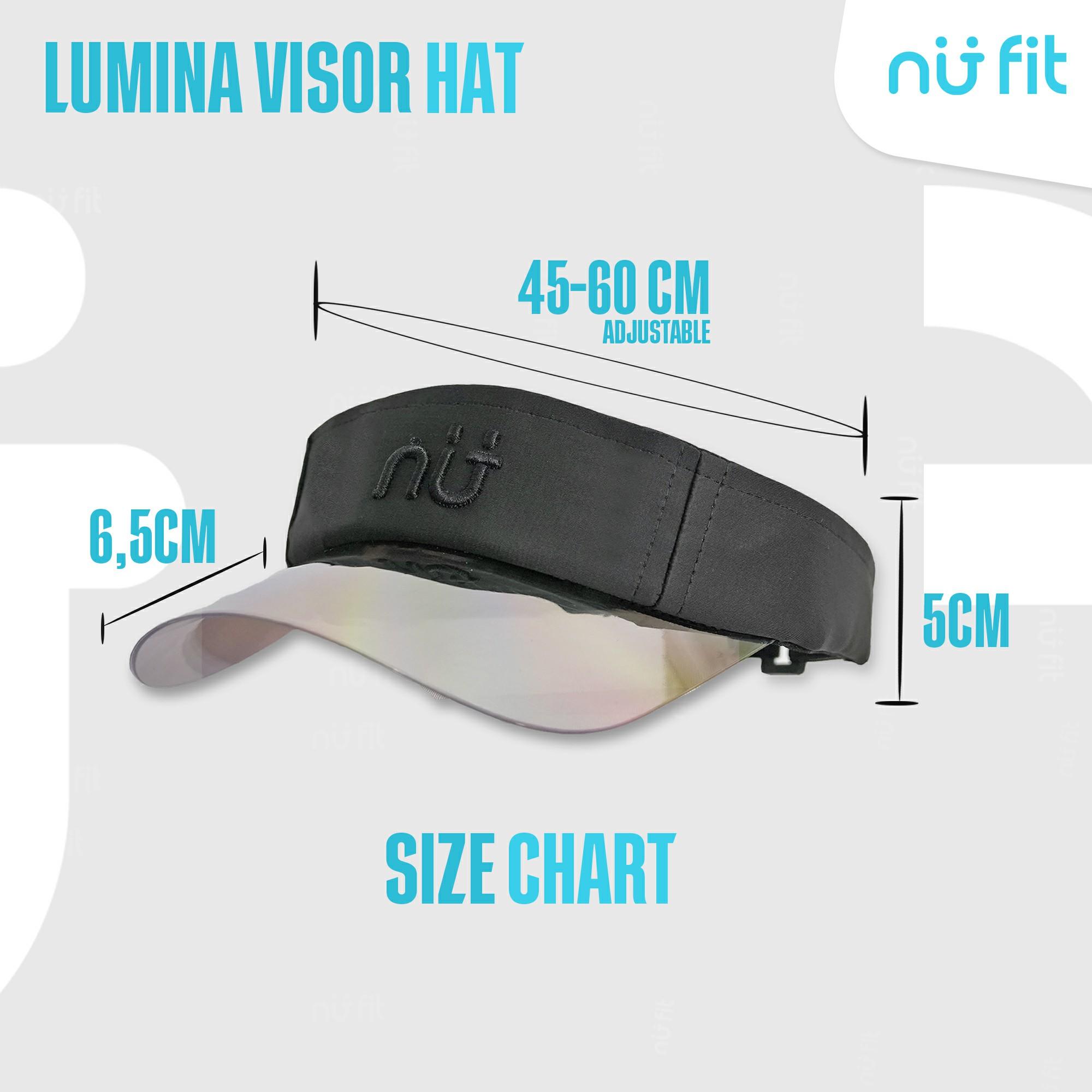 Nu Fit - Topi Olahraga - Lumina Visor Hat - Topi Visor Hat Wanita Pria Unisex - Topi Tennis Golf Running Sport UV UPF 50++