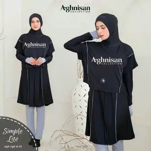 Baju Renang Muslimah Syar'i Simple Lite Dua Warna by Aghnisan Baju Renang Wanita Syari