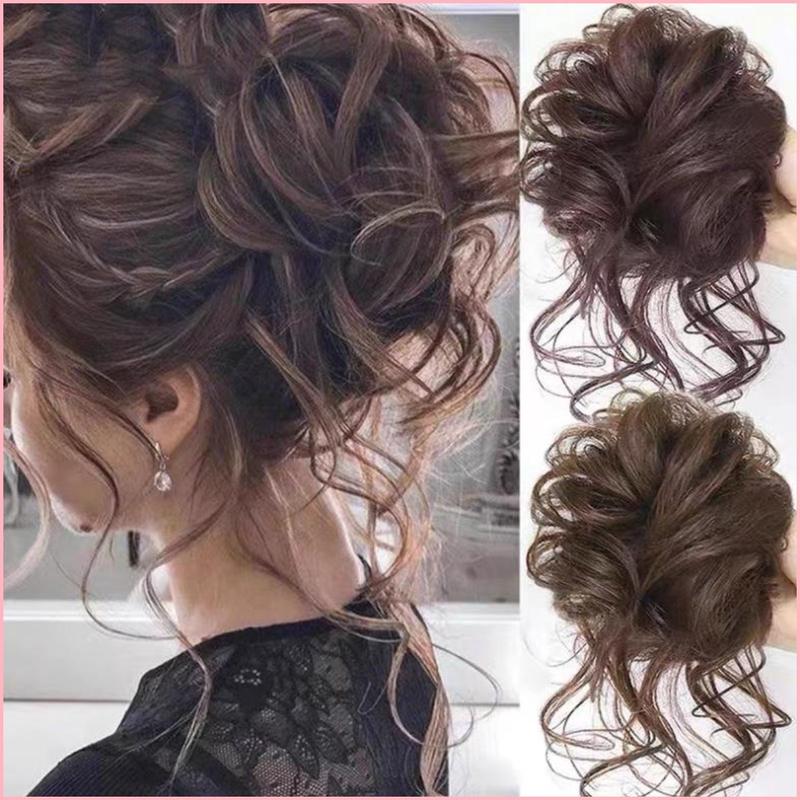 [Top bán chạy] TÓC BÚI KẸP XOĂN Tóc giả búi kẹp xoăn lơi Hàn Quốc BU09