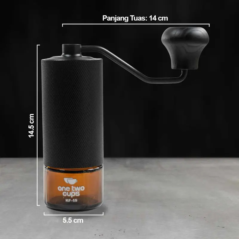One Two Cups Alat Penggiling Kopi Manual Coffee Grinder Adjustable - KF-15 1