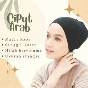 BILA JAYA Ciput Kaos Inner Basic Premium Anti Melar Jilbab Hijab Kerudung Bervolume Dalaman Bahan Kaos Sanggul Karet Ukuran All Size Instan Arab