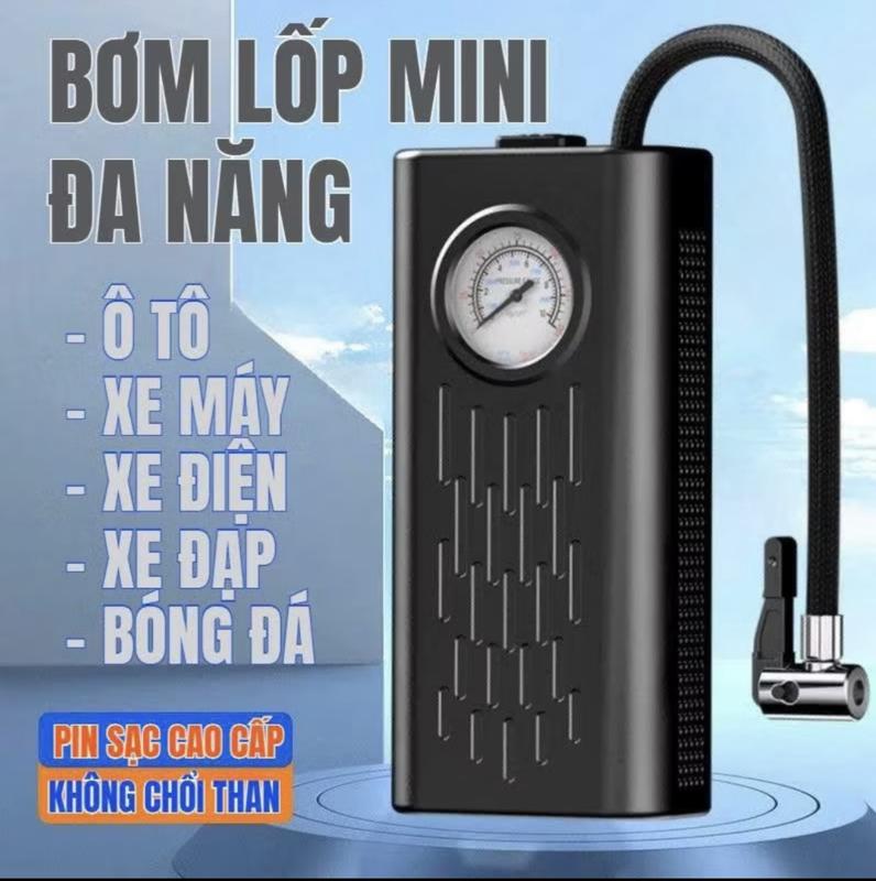 Loại 1 Máy Bơm Lốp Mini Di Động Dung Pin Sạc Cao Cấp Dùng Cho Ô tô Xe đạp Xe máy Xe điện Bóng đá Pin Sạc Cao Cấp Không Chổi Than