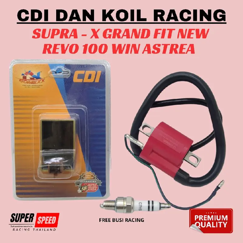 Cdi Racing Supra X Lama Supra Fit Lama/New Grand Revo Lama Plus Koil dan Busi Racing Motorcycle 2