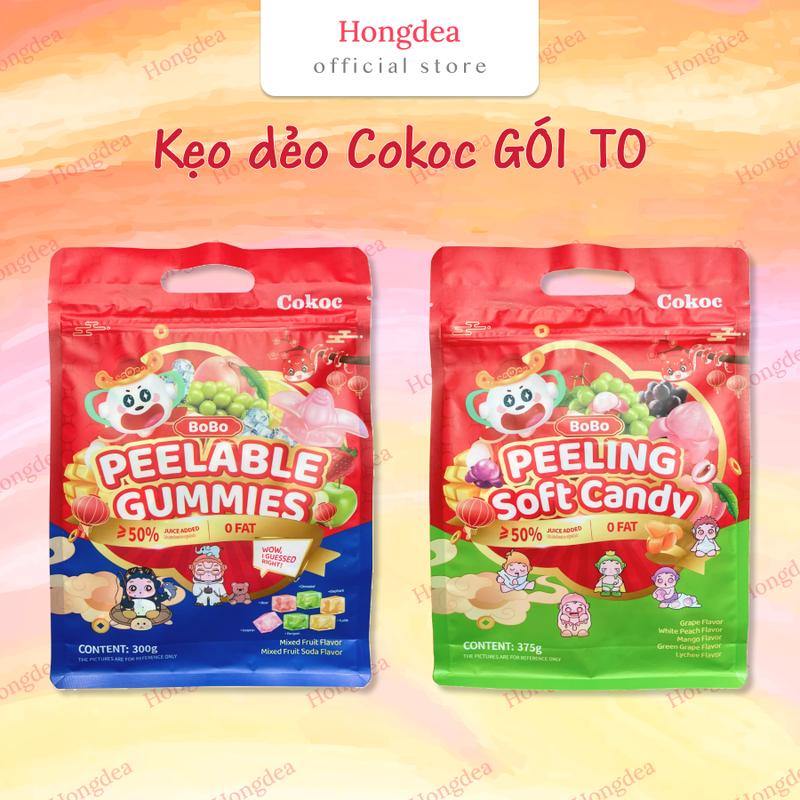 Kẹo dẻo trái cây bóc vỏ hình thú Bobo Cokoc 300g/ 375g