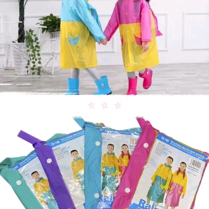 Jas Hujan Karakter Anak Berkualitas - Ukuran M, L, XL, dan XXL - Motif Random Ponco 1