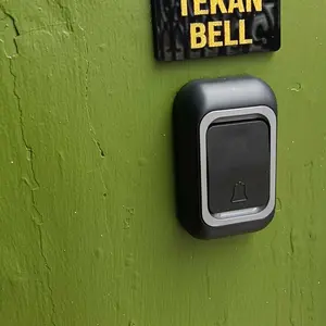 COD Bel Pintu Rumah Wireless Door Bell Tanpa Kabel - AC Listrik 1 Tombol 38 Nada Bunyi Mudah Dipasang Jarak 300m2