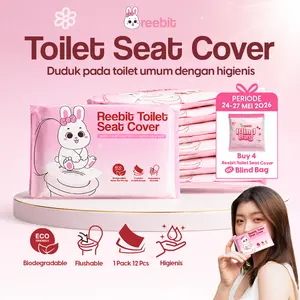 REEBIT Alas Dudukan Toilet 12 Lembar - Disposable Toilet Seat Cover Anti Kuman