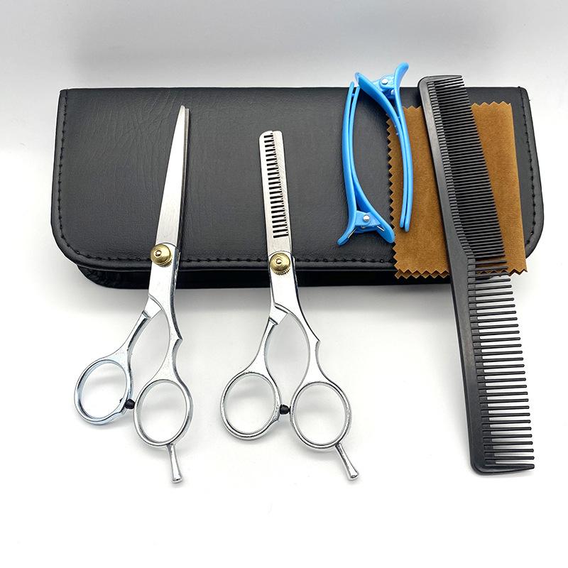 Bộ Tông Đơ Cắt Tóc, Kết Hợp 5.5 / 6 Inch, Tông Đơ Chuyên Nghiệp, Loại Tách, Kẹp Răng, Tông Đơ Cắt Tóc Phẳng, Bộ Kéo Cắt Tóc, Kéo Cắt Thưa, Lược Chải Tóc
