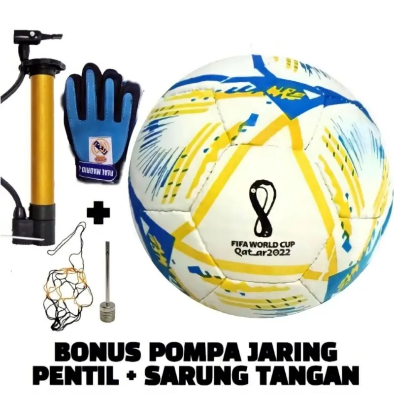 Bola Sepak No 5 Bonus Srung tangan pompa Logo ortus merah 3