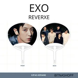 KIPAS TANGAN EXO REVERXE KERANG UCHIWA FAN IDOL KPOP UNOFFICIAL CHANYEOL SEHUN SUHO LAY KAI XIUMIN