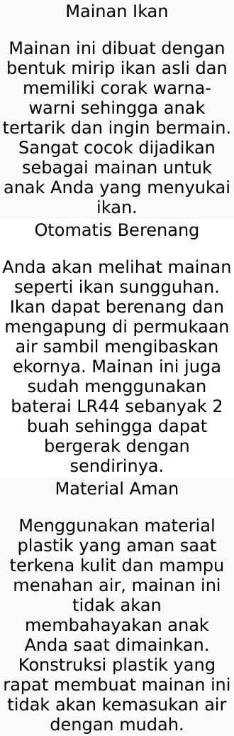 Robo Fish Mainan Ikan Elektrik Fish Tank 1 PCS - 8823-2