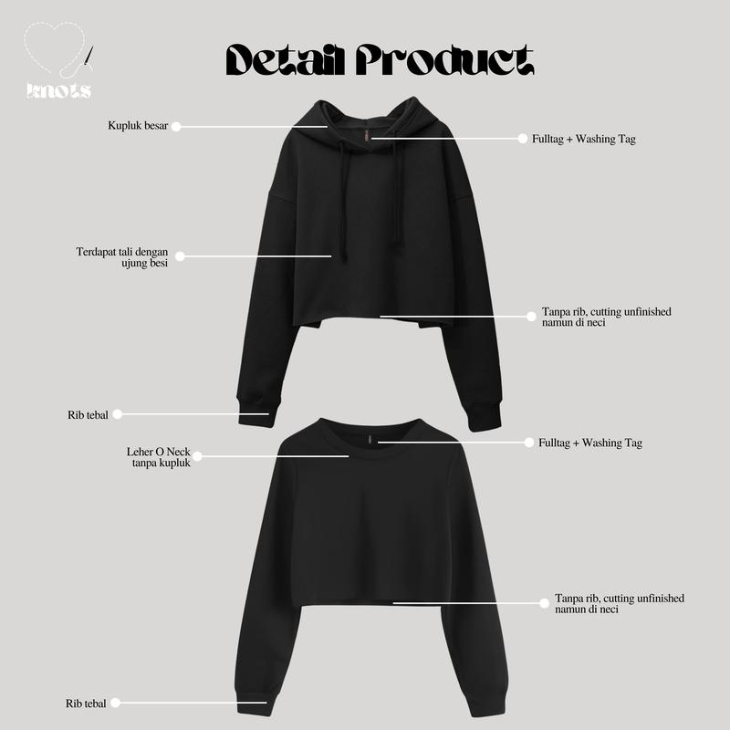 Nirvana Crop Hoodie (Grey Edition) Lembut 6