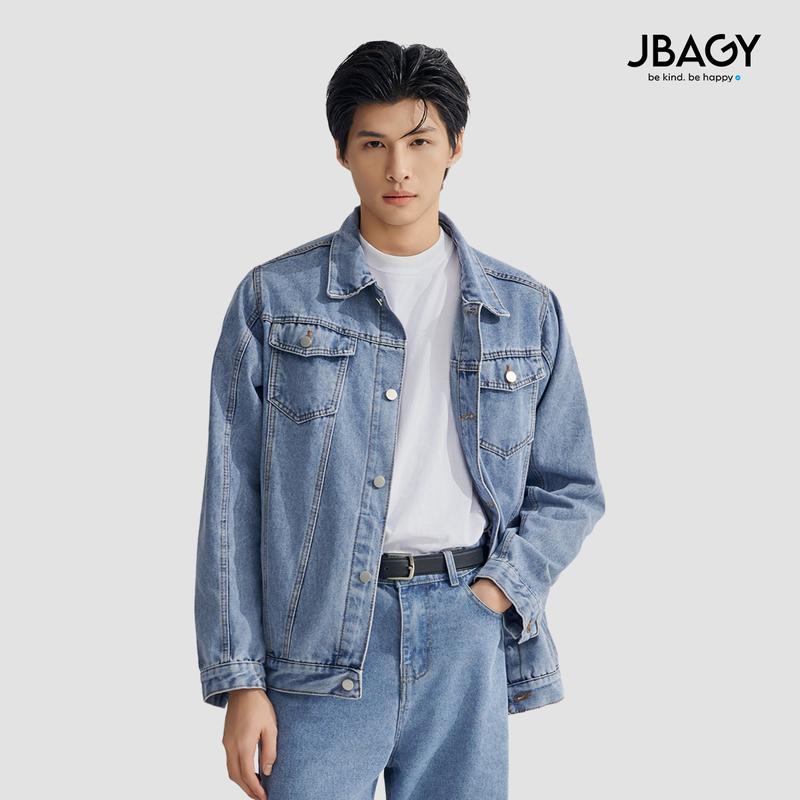  Áo khoác jean nam Classic Denim Jacket JBAGY form rộng - JK2402 