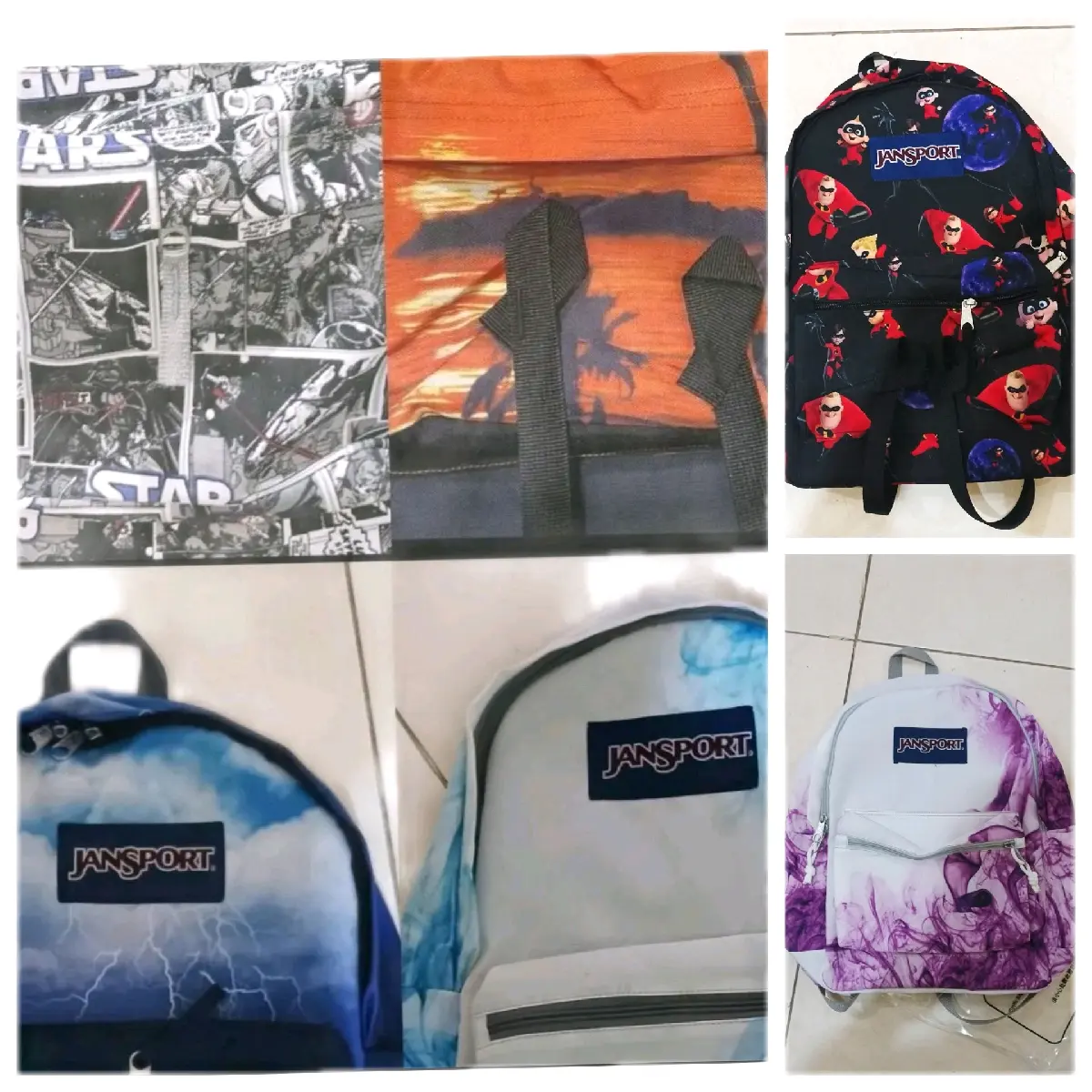 Tas js or sunset starwars batman premium anak sekolah laki laki prempuan backpack ransell
