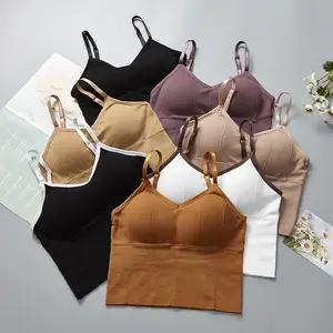NIFTY.CO Tanktop Bra Kamisol Bralette Wanita Tali Spaghetti Korea Style Motif Polos