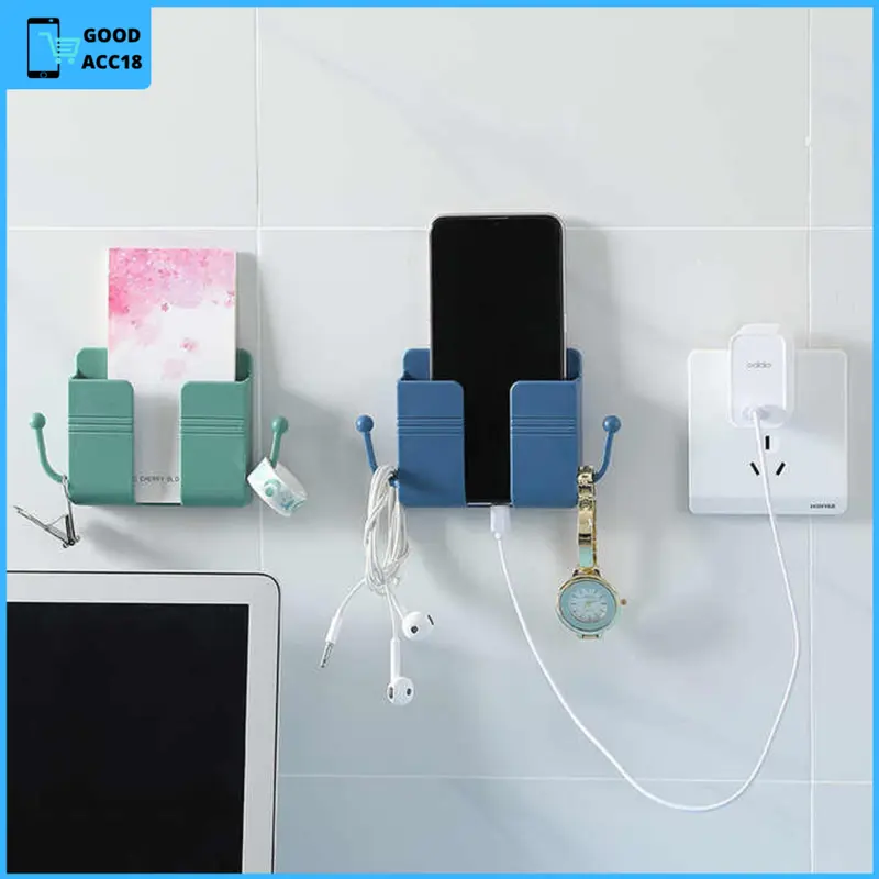 Holder Hp Tempel Dinding Atau Tembok - Tempat Hp Remote Di Dinding Multifungsi 0
