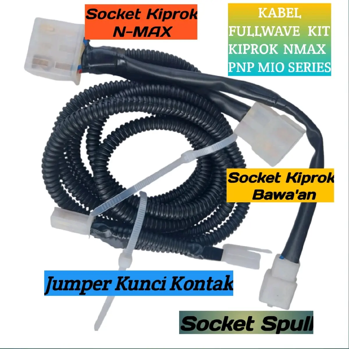 Kabel DC Fullwave Mio Sporty Mio Smile Mio Soul Karbu Nouvo Soket PNP KIPROK NMAX KIPROK TIGER