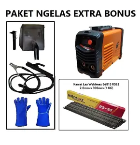 Mesin las lengkap paket mesin las mma 120amper set aksecoris