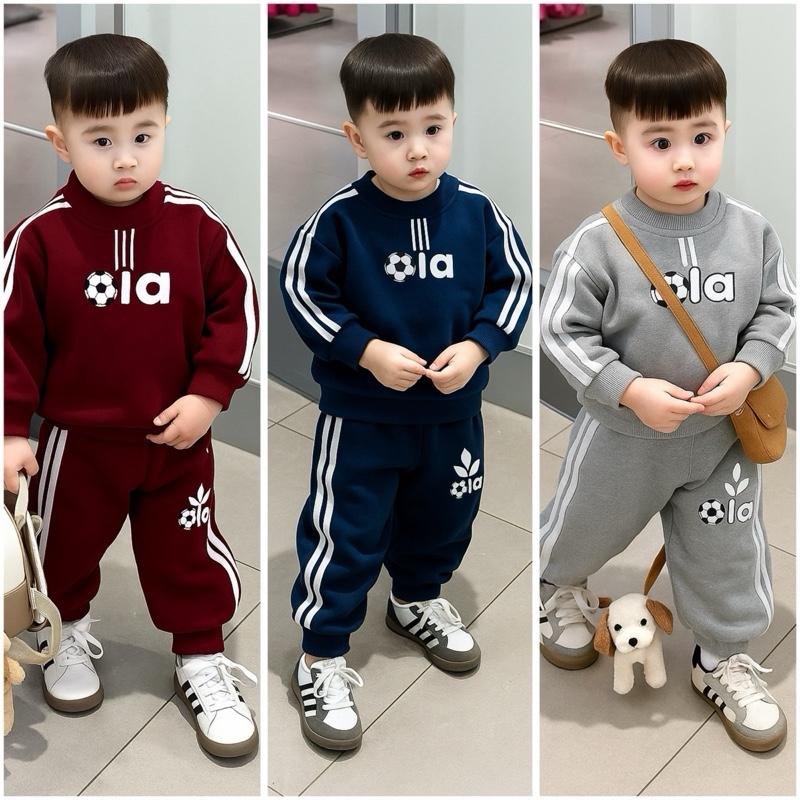 SÉT BỘ NỈ LÓT BÔNG Tàu { OLA }.Thể Thao Dành cho Bé Trai Hay Bé Gái IN Chữ OLA . Đủ sz 6- 40kg Chất Nỉ lót BÔNG Ấm Áp.