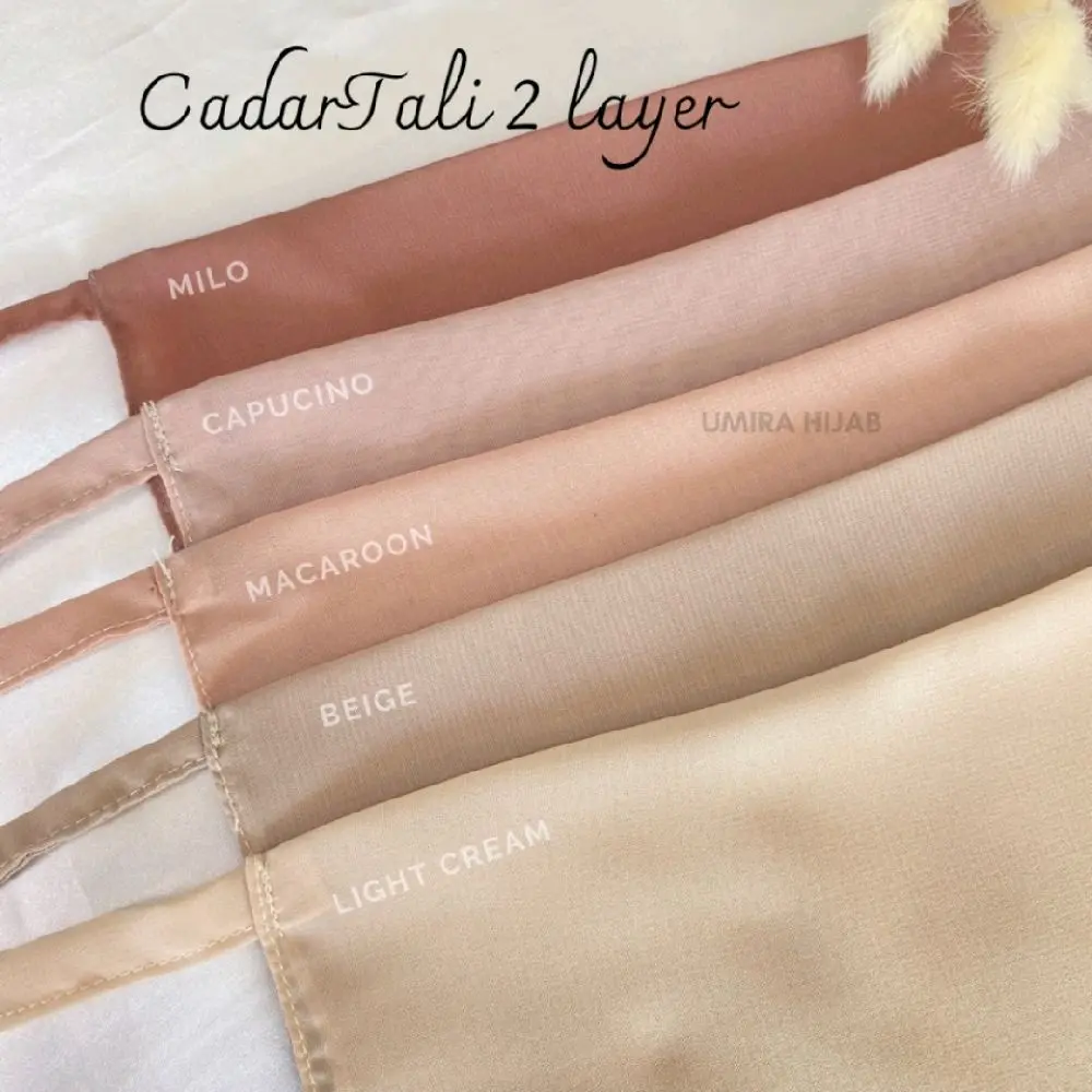 Cadar Tali 2 layer Polycotton Niqob polycotton Muslim Jilbab Kerudung  Safety