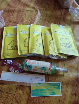 Product Review of Mabello 5 Pouch Minuman Serbuk Lemon   glutathione Drink/ Free Sabun Cair/Bubuk/ Powder from n**🥰 0