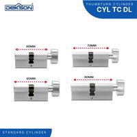 Gambar DEKKSON Cylinder Thumbtum Silinder Door Lock Knob CYL TC DL Brass - 60mm Silver dari Dekkson Official Shop Kota Tangerang 5 Tokopedia