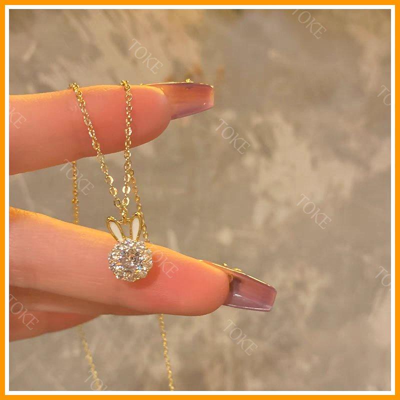 Vòng cổ Titan Nữ Không Gỉ Mặt dây chuyền thỏ Đơn Giản Phụ Kiện Thời Trang Hàn Quốc