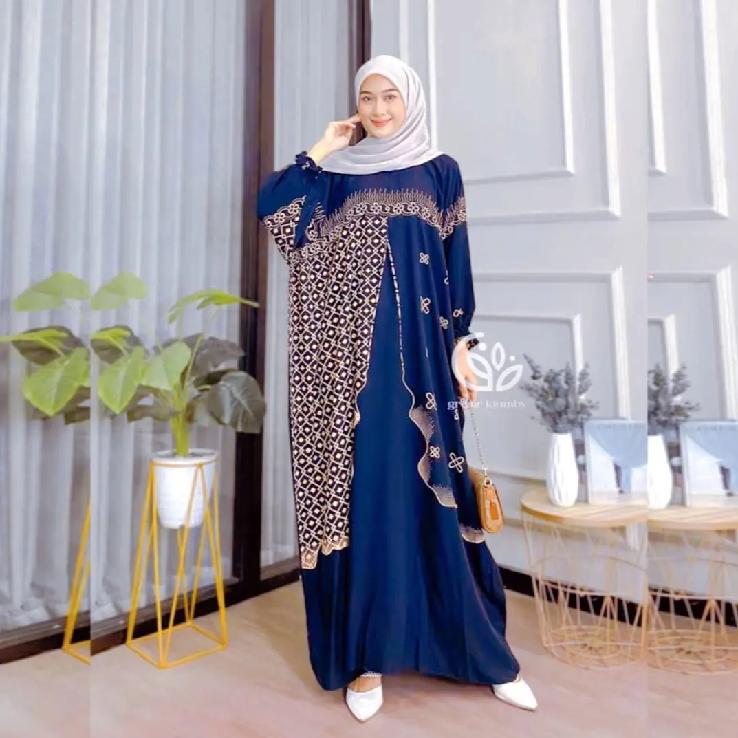 Gamis Abaya Kaftan Bolivia Rayon Resleting Depan Wanita Dewasa - Dress Muslim - Daster Kaftan Terbaru