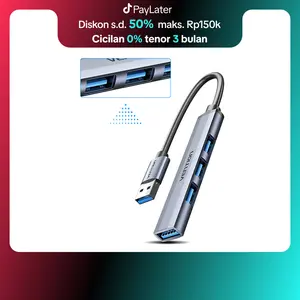 Vention USB Hub 3.0 2.0 4 Port Ultra Slim Mini Gray Card Computer