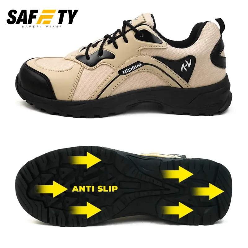 Sepatu Safety Pria Ujung Besi Anti Selip Kerja Lapangan m065 webbing atletis sepatu  kantor 5