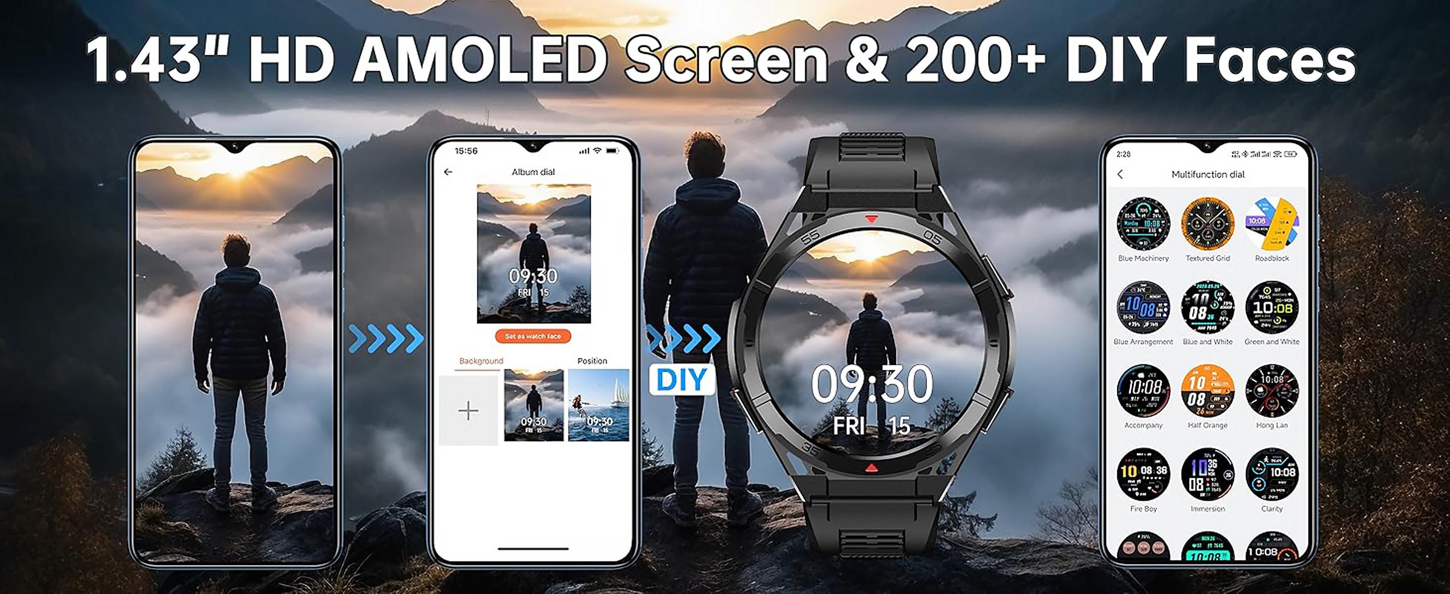 TIMEVER TR2 | 5ATM GPS Track Map | AOD jam tangan pintar | Pressure/Altitude/Compass Military Smartwatch smart watch Strava TIMEVER TR2 | 5ATM GPS Track Map | AOD jam tangan pintar | Pressure/Altitude/Compass Military Smartwatch smart watch Strava