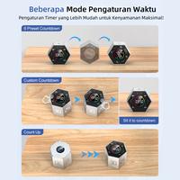 Gambar AJM Ticktime Timer Cube Multi-Fungsi Elektronik Digital Cube Kitchenware Digital Kitchen Pengatur waktu LED cermin Pomodoro Timer Clock Kedip Mode Senyap Mode getar Magnetik untuk olahraga belajar memasak Kitchen Utensils Gadgets - Option 1 dari AJM Electronic Store Kota Administrasi Jakarta Pusat 3 Tokopedia