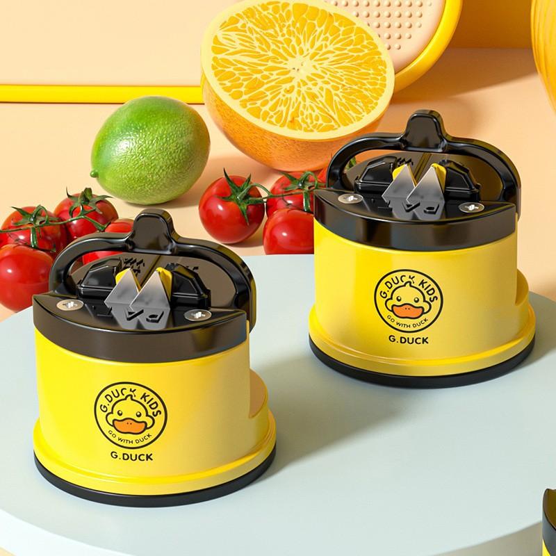 Product Introduction of Rautan pisau bebek kuning kecil mengasah pisau dapur rumah tangga mengasah kartun mini tungsten baja cepat mengasah pisau 7