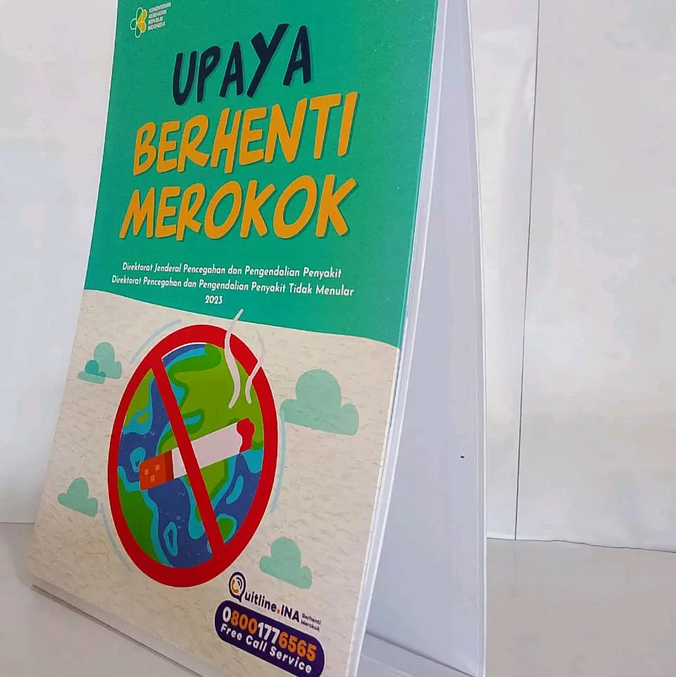 Lembar Balik Upaya Berhenti Merokok - lembar balik edukasi berhenti merokok - Buku Edukasi