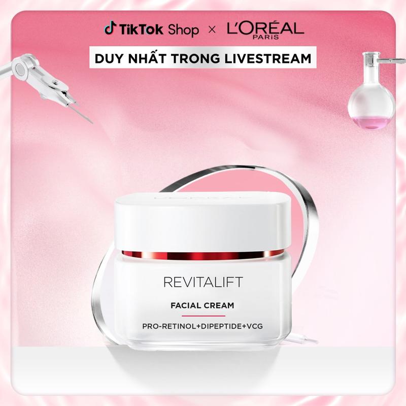 [MỚI] Kem dưỡng ban ngày/ban đêm giúp làm mờ nếp nhăn và săn chắc da L'Oreal Paris Revitalift Facial Cream 50ml