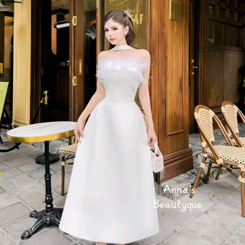 sachin and babi light blue dress Strapless Drop Waist Mini Dress