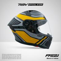 Gambar HELM FULL FACE RSV FFS21 MOTIF BLACK & YELLOW SINGLE VISOR SERTIFIKASI SNI DOT & ECE R2205 HELM COWO - MD dari RSV Helmet Official Shop Kota Bandung 4 Tokopedia