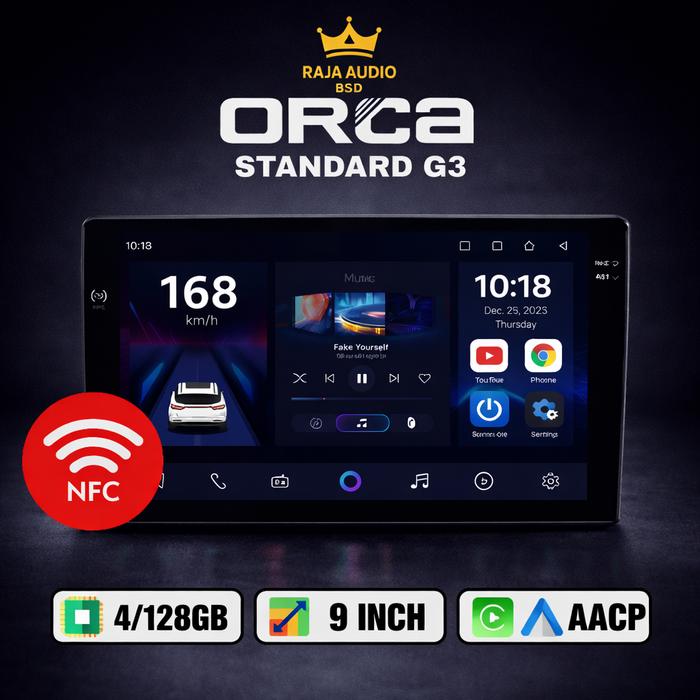 Jual Orca Standard G3 9 Inch 4/128 ADR-9988 Head Unit Mobil Android 13 ...