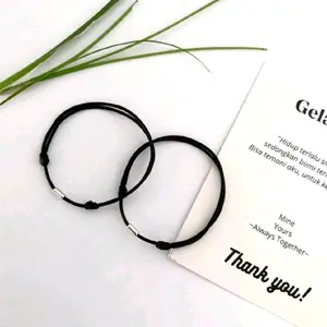 Isi [2pcs] Gelang Couple Tabung Simpel Minimalis Estetik Korea | Gelang Pasangan Unisex Pria Wanita Bracelets Hadiah Tali
