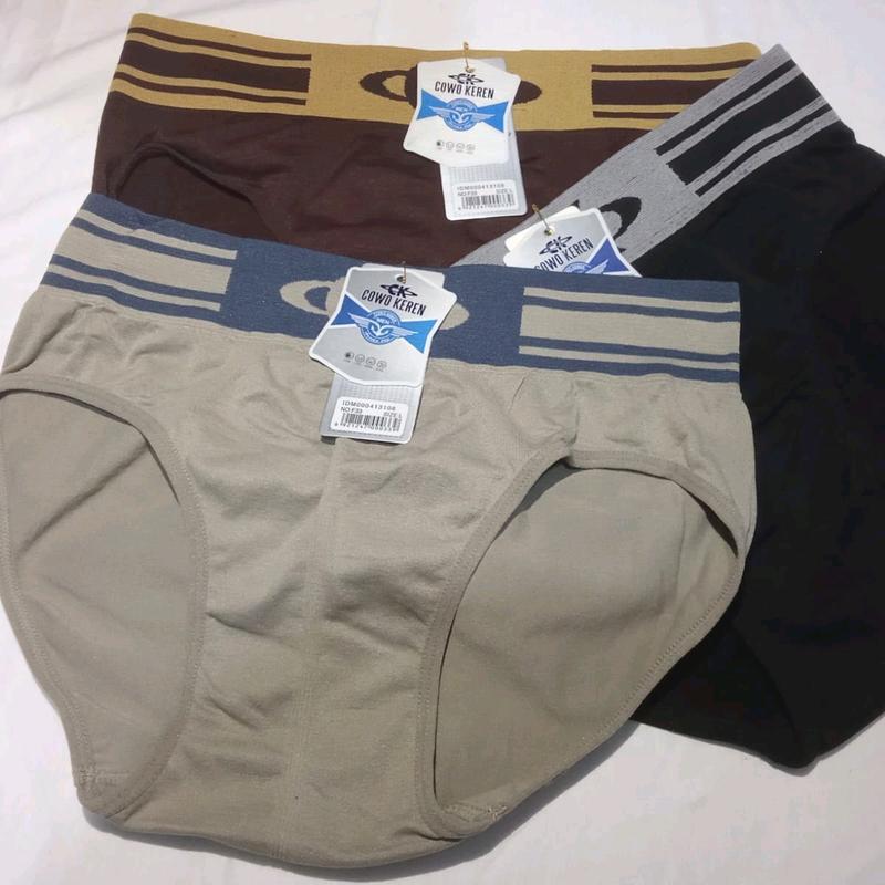 COD 3PCS celana dalam  Pria cowok keren poliester super nyaman 4