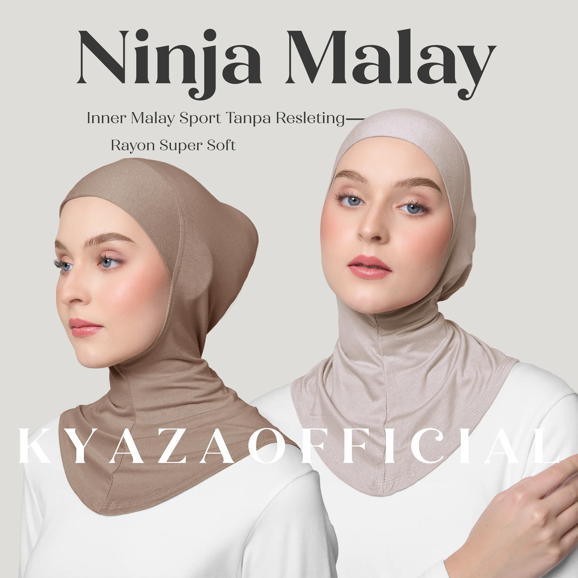 KYAZA - Inner Ninja Malay/Inner Ninja Sport/Inner NInja Basic KAOS rayon jilbab Kerudung Instan ci put kaos ciput dalaman jilbab