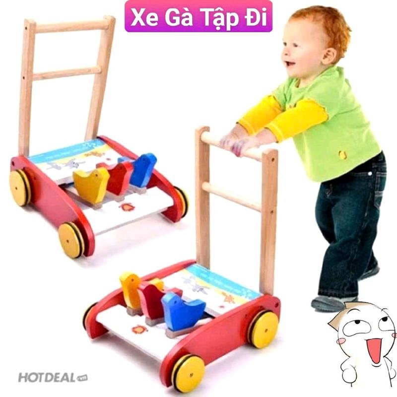 xe gà tập đi cho bé  yêu bằng gỗ